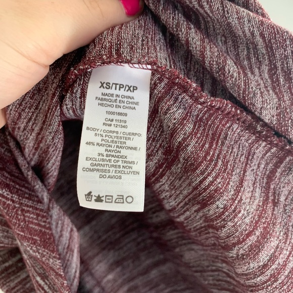 (2/$20) Dynamite XS Burgundy Summer Tank - Picture 6 of 6